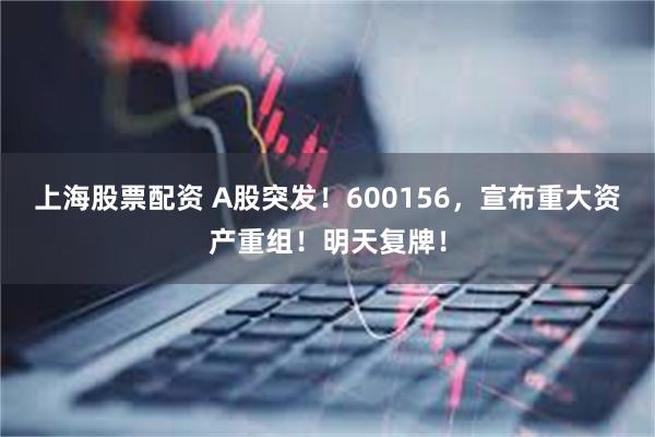 上海股票配资 A股突发！600156，宣布重大资产重组！明天复牌！