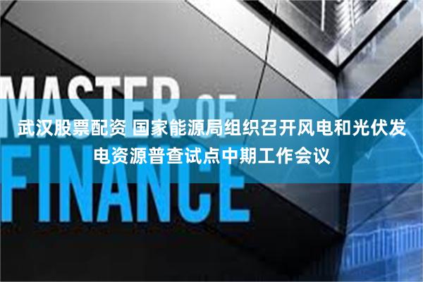 武汉股票配资 国家能源局组织召开风电和光伏发电资源普查试点中期工作会议