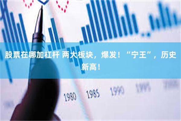 股票在哪加杠杆 两大板块，爆发！“宁王”，历史新高！